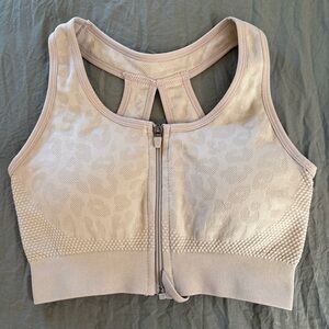 Velocity Myla Front Zip Bra Cheetah Print. Size Small.